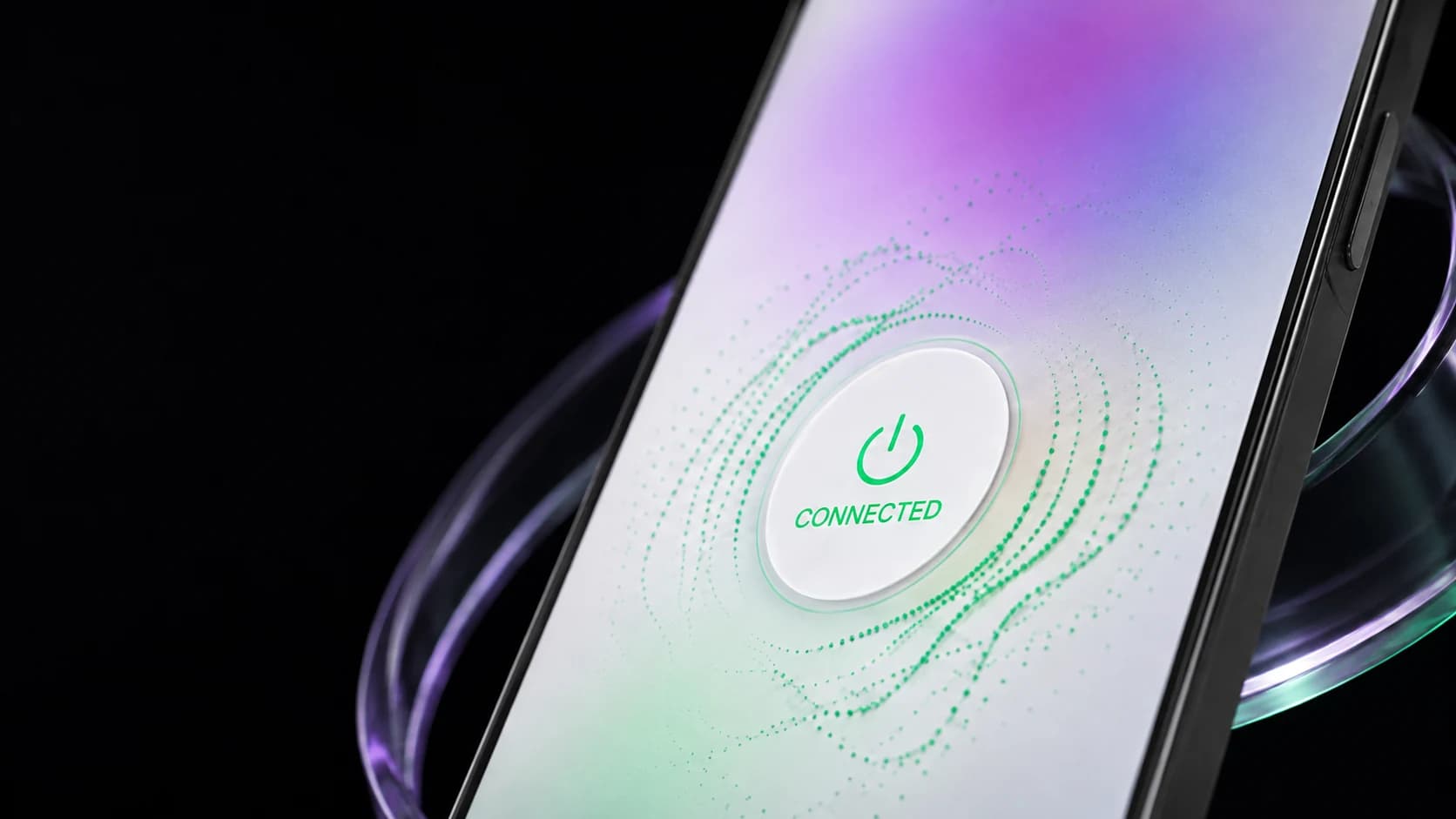Close-up of the green Connected control in the BONKO app